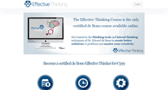 Desktop Screenshot of effectivethinkingcourse.com