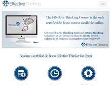 Tablet Screenshot of effectivethinkingcourse.com